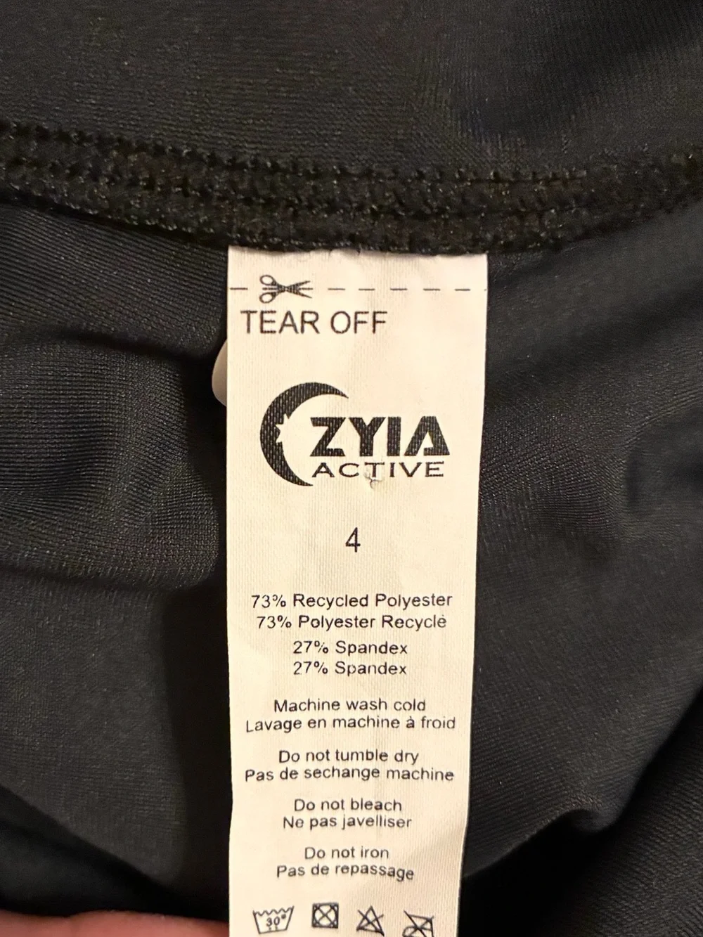 ZYIA NWT Pink Perspective Light n Tight 7/8 24” RC Sz 4 Activewear Style 6296